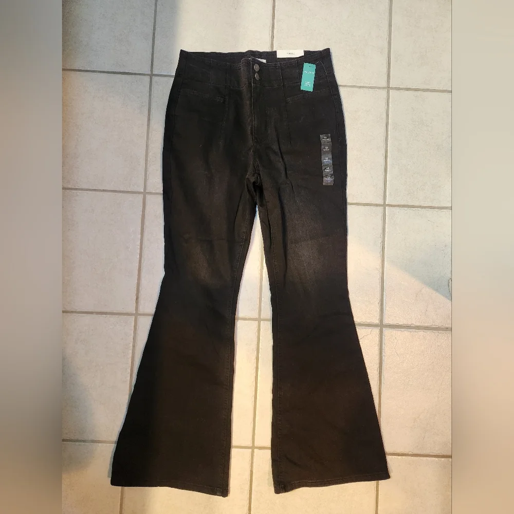 Maurices Black Wide Leg Flare Jeans - Picture 5 of 8